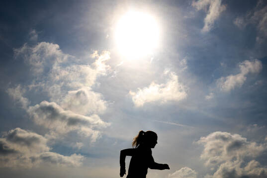 The silhouette of Tuva Hansen of the Norwegian women's