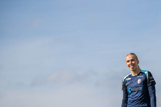 Goalkeeper Selma Panengstuen of the Norwegian women's