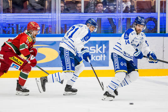 Modos Riley Woods mot Leksands Joonas Lyytinen och Oskar