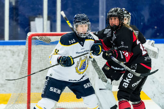 Södertäljes Hunter Mosher och Malmö Redhawks Silke Glud