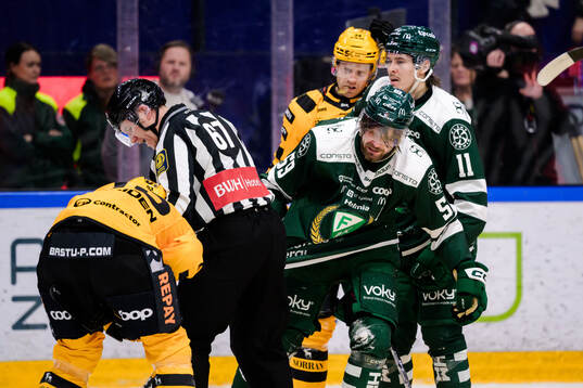 Skellefteås Luke Witkowski och Färjestads Linus Johansson