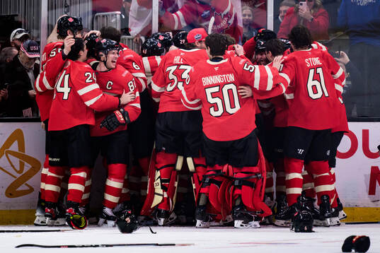Players of Canada celebrate
