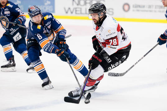 Växjös Petter Granberg och Malmö Redhawks Robin Hanzl