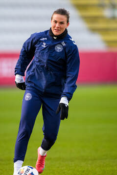Katrine Veje of the Danish women's national football team