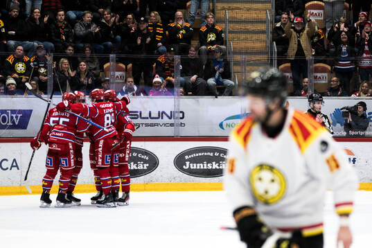 Timrås Filip Hållander jublar