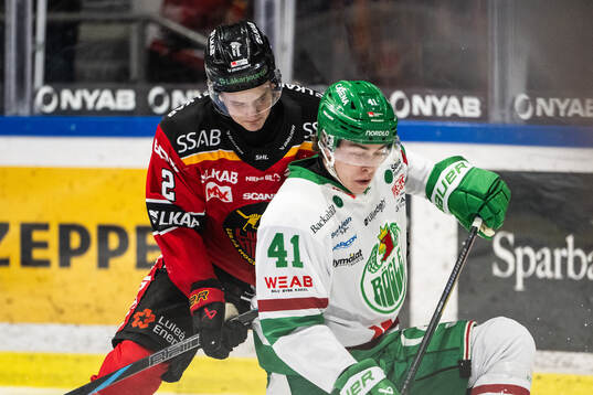 Luleås Arttu Tuhkala och Rögles Simon Zether