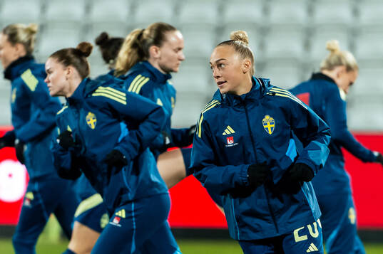 Hanna Bennison of Sweden ahead the UEFA Women's Nations