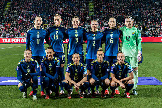 The starting eleven of Sweden