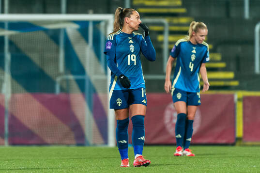 Johanna Rytting Kaneryd of Sweden looks dejected