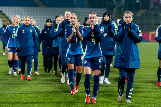 Kosovare Asllani of Sweden celebrates