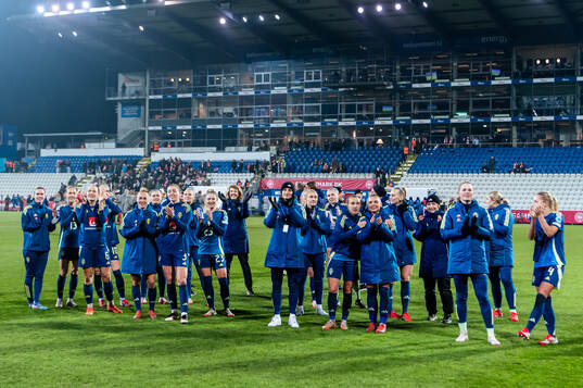 Players of Sweden celebrate