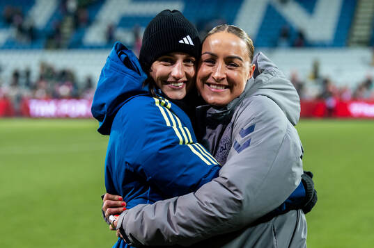 Nathalie Björn of Sweden and Sanne Troelsgaard of Denmark