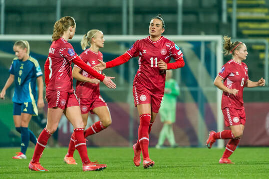 Katrine Veje of Denmark celebrates