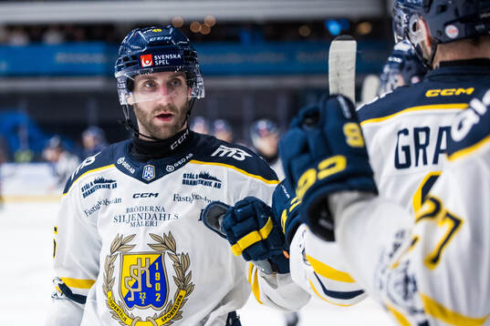 Södertäljes Sebastian Dyk jublar
