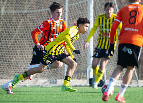 IFK Hässleholms Zeidan Sala i träningsmatchen mellan