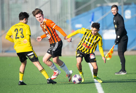 IFK Hässleholms Zeidan Sala i träningsmatchen mellan