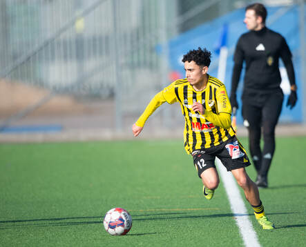 IFK Hässleholms Zeidan Sala i träningsmatchen mellan