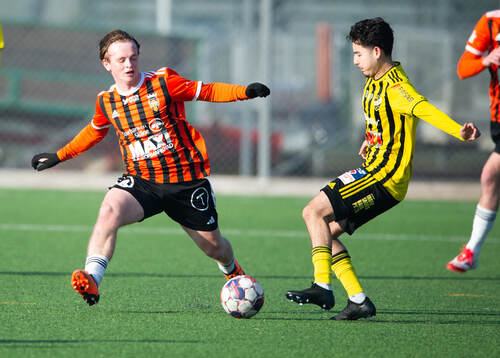 Kristianstads Sam Hegdal och IFK Hässleholms Ali Reza