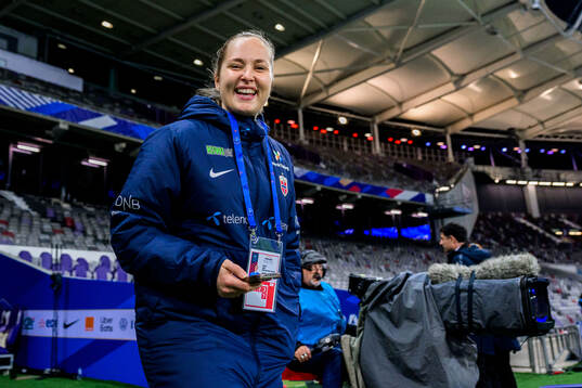 Goalkeeper Aurora Mikalsen of Norway