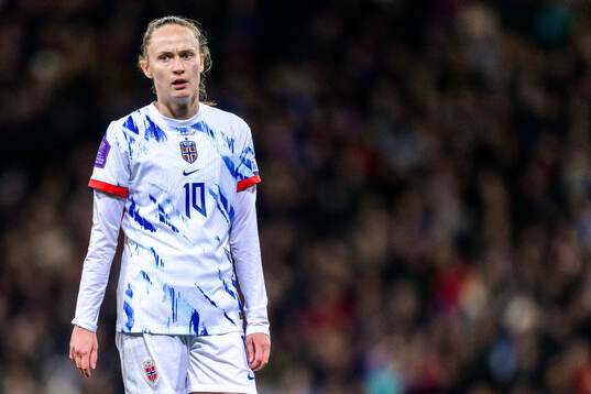 Caroline Graham Hansen of Norway looks dejected