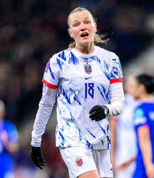 Frida Maanum of Norway looks dejected