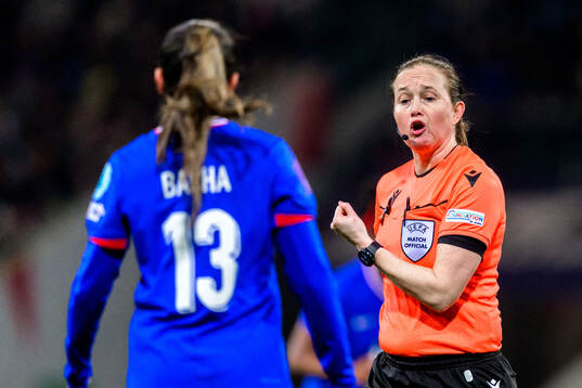Referee Cheryl Foster