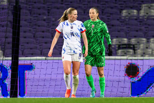 Mathilde Harviken and Cecilie Fiskerstrand of Norway look