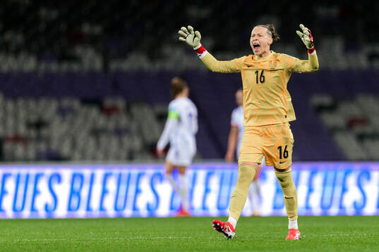 Pauline Peyraud-Magnin of France celebrates