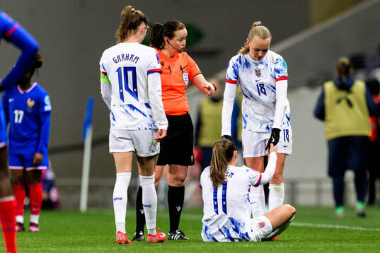 Guro Reiten of Norway in pain