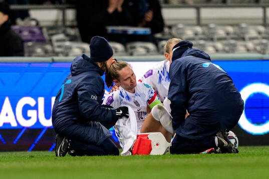 Caroline Graham Hansen of Norway in pain