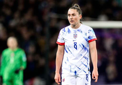 Vilde Bøe Risa of Norway looks dejected