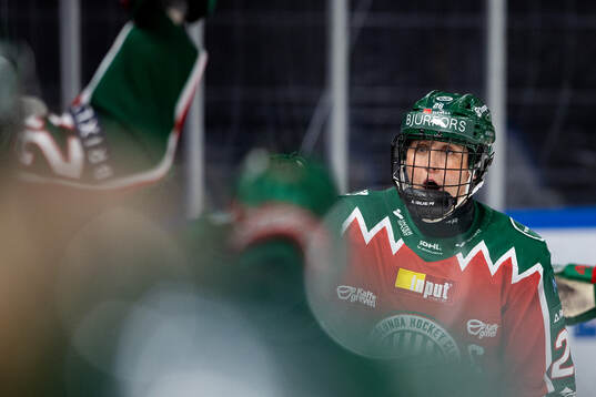 Frölundas Hanna Olsson jublar