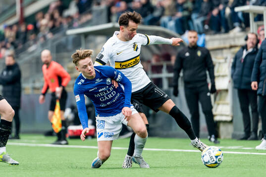 Trelleborgs Oskar Ruuska och AIKs Bersant Celina