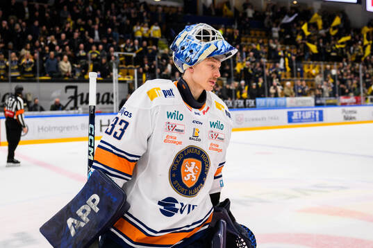 Växjös målvakt Emil Larmi deppar