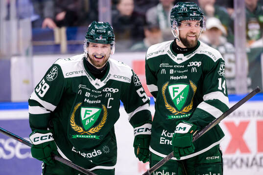 Färjestads Linus Johansson och Henrik Björklund