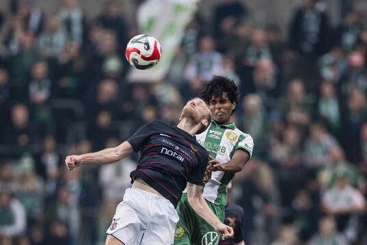 FC Stockholms Jens Stigedahl och Hammarbys Jonathan Karlsson