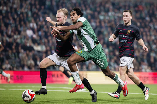 FC Stockholms Jens Stigedahl och Hammarbys Jonathan Karlsson