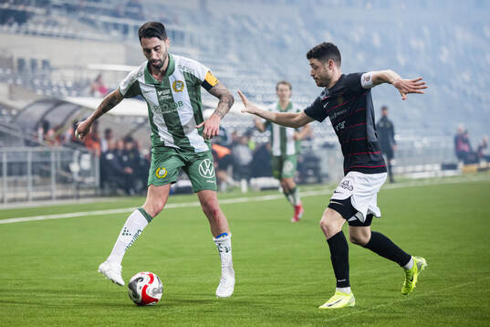 Hammarbys Nahir Besara och FC Stockholms David Zlotnik