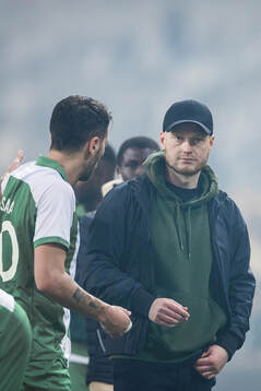 Hammarbys Nahir Besara och tränare Kim Hellberg