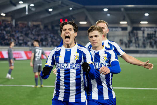 IFK Göteborgs Eman Markovic och Felix Eriksson jublar