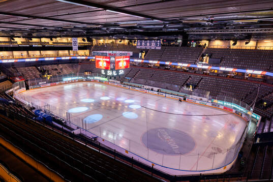 Interiör vy av Saab Arena