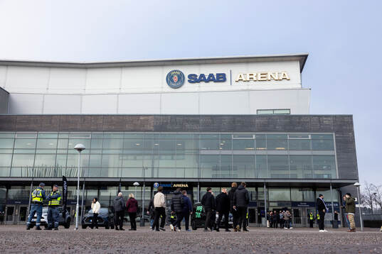 Exteriör vy av Saab Arena