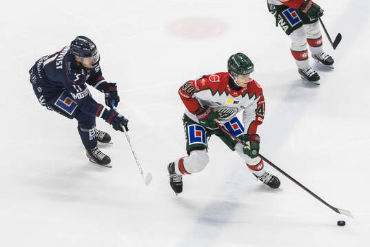 Linköpings Henrik Törnqvist och Frölundas Jacob Peterson
