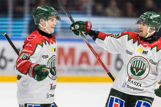 Frölundas Dominik Egli jublar