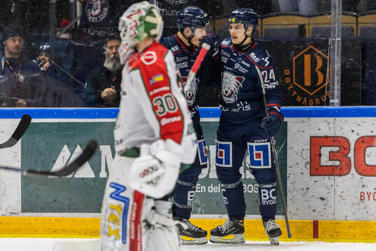 Linköpings Elliot Ekmark jublar