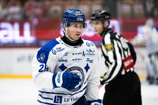 Leksands Justin Glenn Kloos jublar