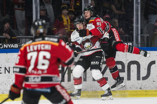 Malmö Redhawks Lassi Thomson och Luleås Pontus Andreasson