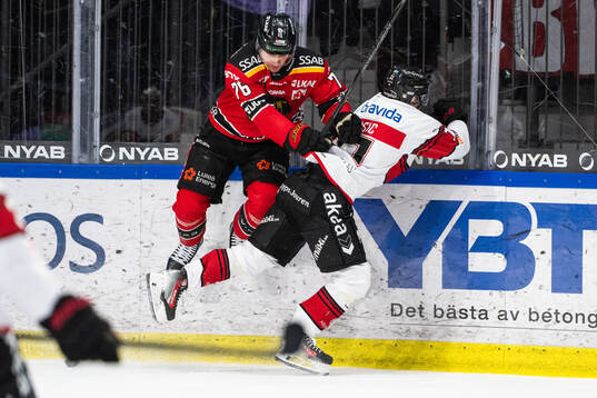 Luleås Anton Levtchi och Malmö Redhawks Nikola Pasic
