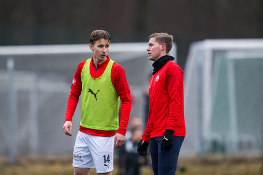 Helsingborgs Lukas Kjellnäs och Taylor Silverholt