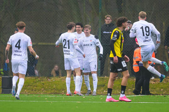 Helsingborgs Taylor Silverholt jublar